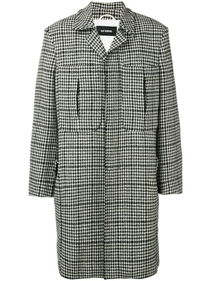 Raf Simons Houndstooth Coat - Black