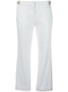 Michael Michael Kors Bell Bottom Cropped Trousers - White