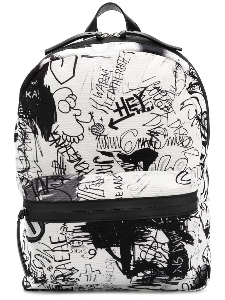 Mm6 Maison Margiela Drawings Backpack - White