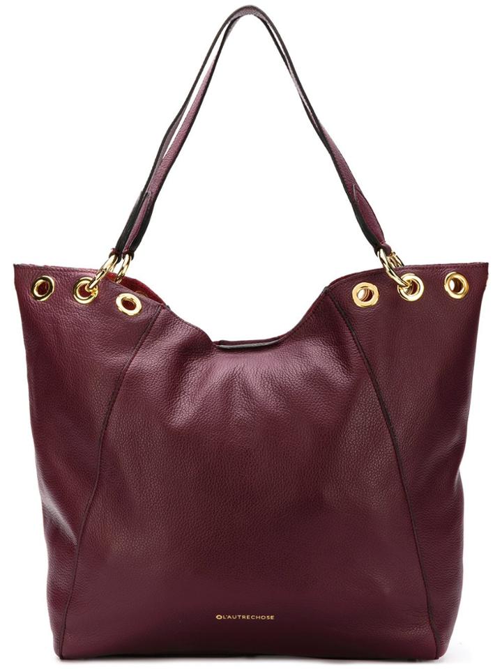 L'autre Chose Open Top Tote - Pink & Purple