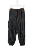 Fendi Kids Logo Belt Track Pants - Blue