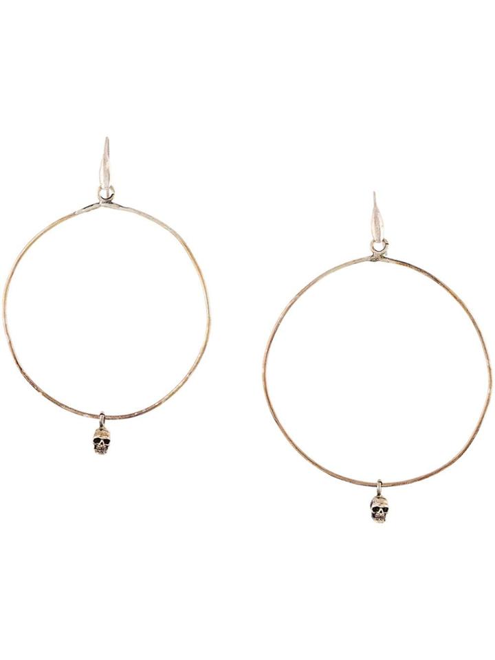 Emanuele Bicocchi Skull Hoop Earrings - Metallic