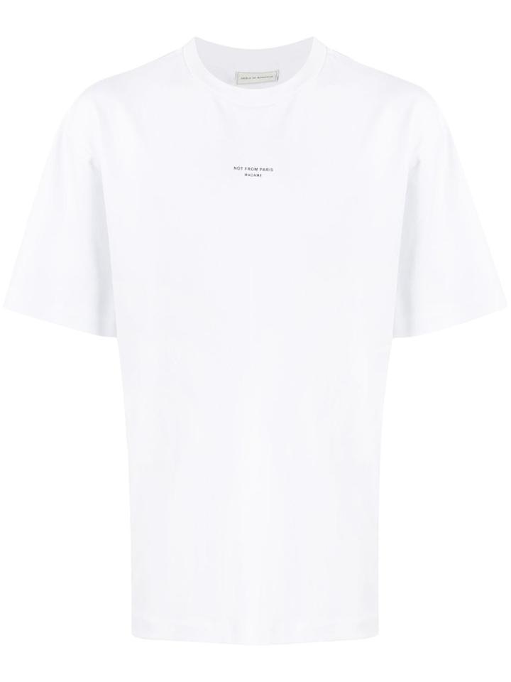 Drôle De Monsieur Slogan Print T-shirt - White