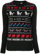 Love Moschino Patterned Jumper - Black
