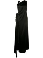 Osman - Sleeveless Side Slit Dress - Women - Polyester/triacetate - 6, Black, Polyester/triacetate