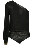 Nk Silk One Shoulder Bodysuit - Black