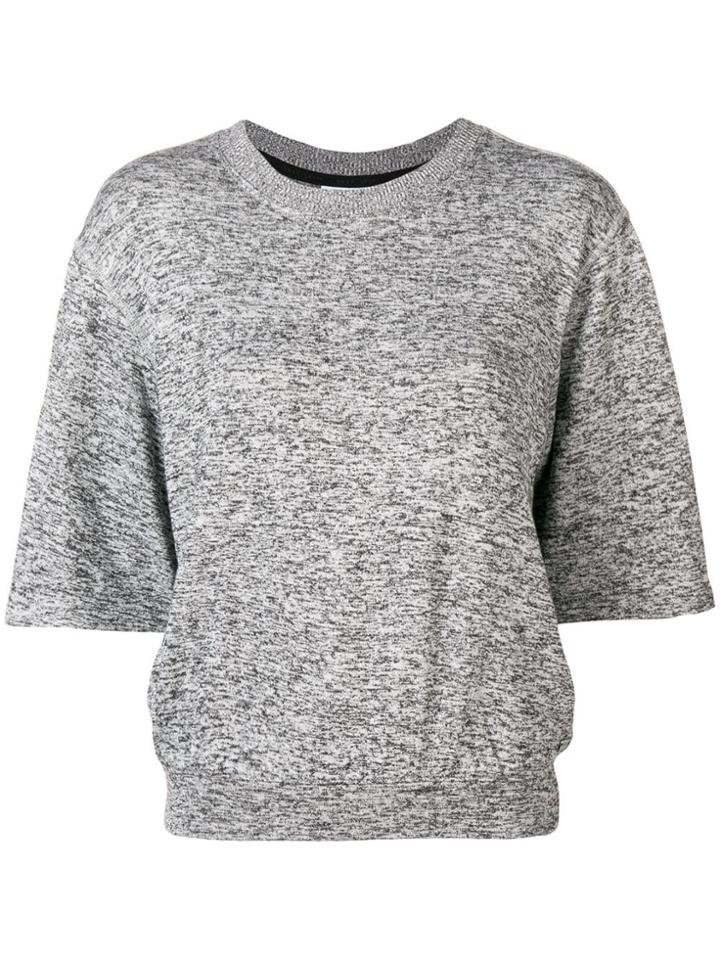 Dkny Short-sleeve Flared Top - Grey
