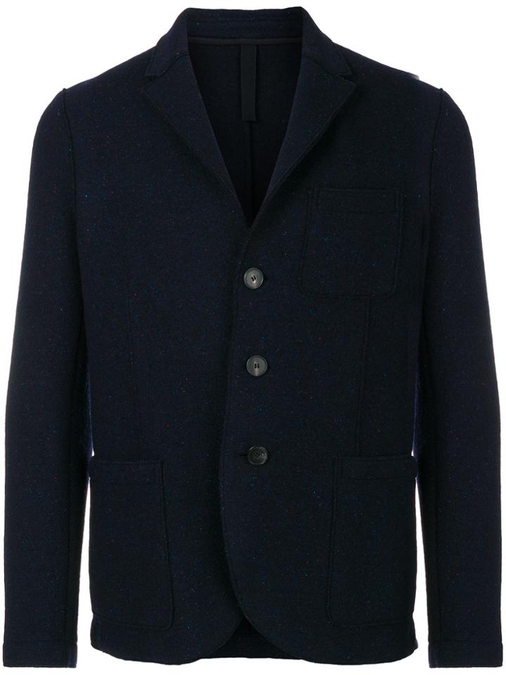 Harris Wharf London Woven Fleck Blazer - Blue