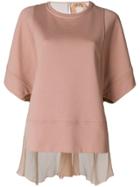 No21 Contrast Material Sweatshirt - Nude & Neutrals