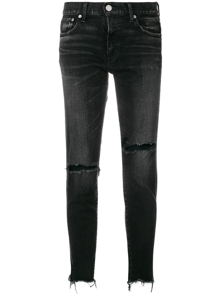Moussy Distressed Skinny Jeans - Black