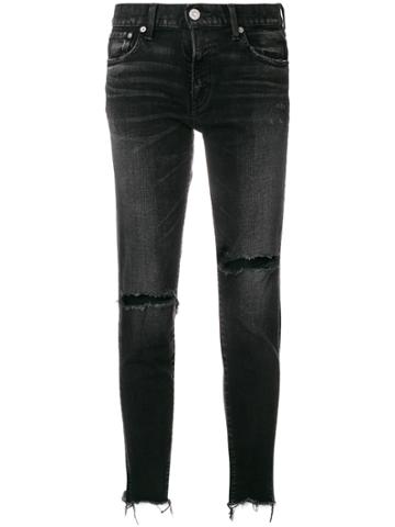 Moussy Distressed Skinny Jeans - Black