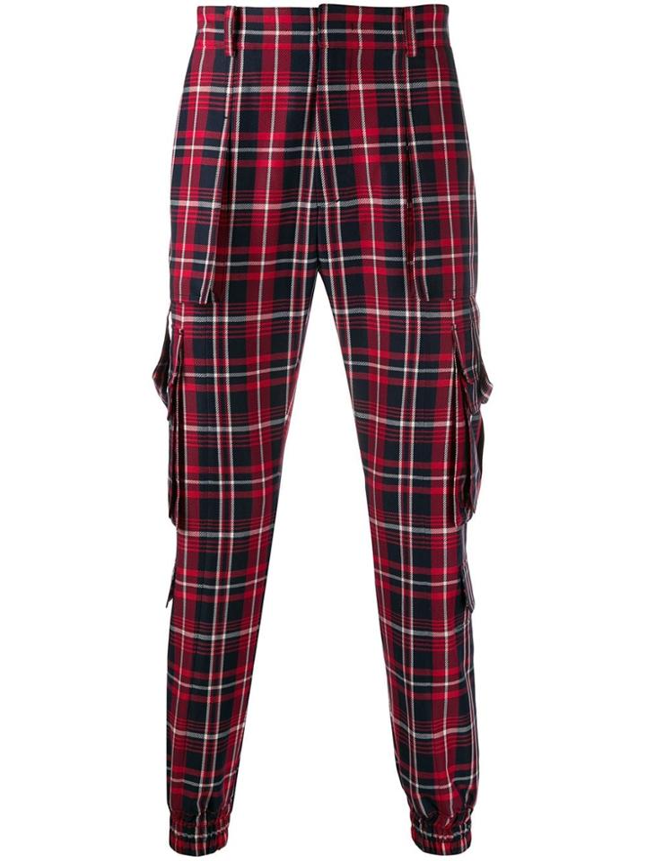 Juun.j Checked Print Trousers - Red