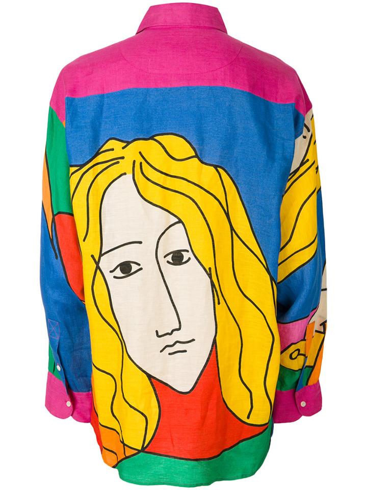 Jc De Castelbajac Vintage Drawing Illustration Print Shirt -