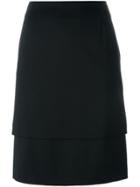 Salvatore Ferragamo Layered Skirt - Black