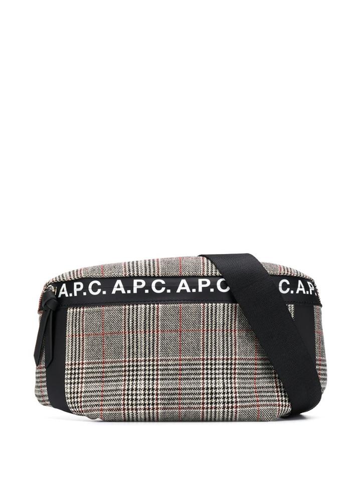 A.p.c. Tweed Banana-shape Belt Bag - Black