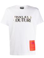 Versace Jeans Couture Logo Printed Crew Neck T-shirt - White