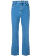 Chloé Scalloped Jeans, Women's, Size: 34, Blue, Cotton/polyester