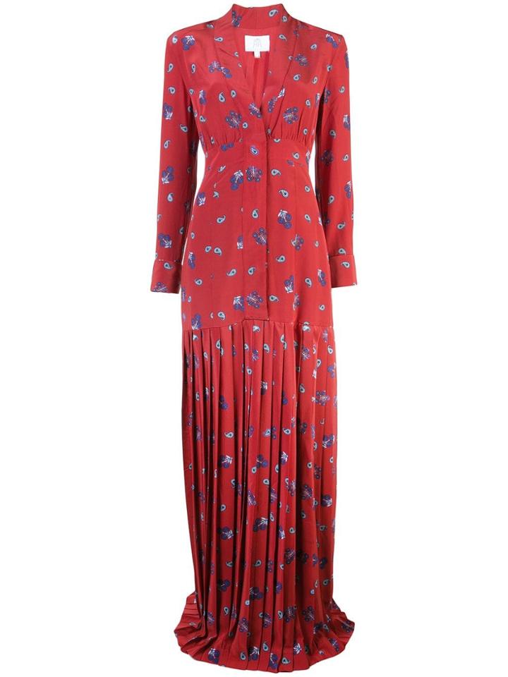 Rebecca De Ravenel Paisley Print Maxi Dress - Red