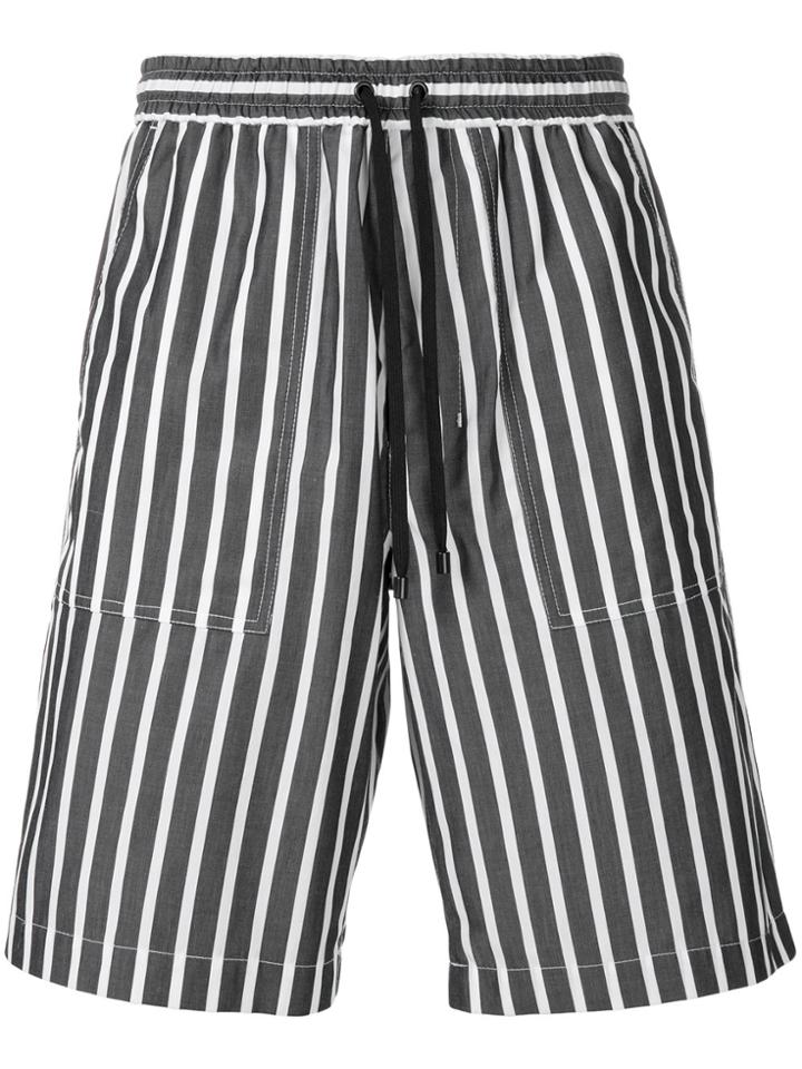 Ami Alexandre Mattiussi Striped Bermuda Shorts - Black