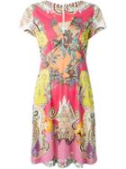 Etro Floral Paisley Print Flared Dress, Women's, Size: 42, Polyester/acetate/polyamide