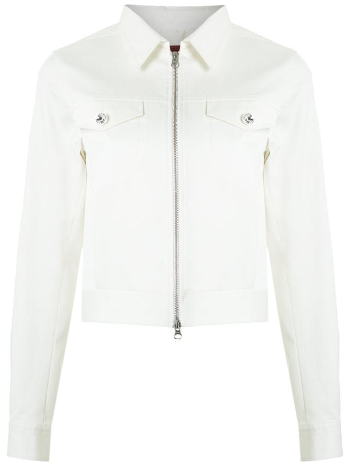 À La Garçonne - Cropped Jacket - Women - Cotton/spandex/elastane - Pp, White, Cotton/spandex/elastane