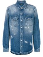Marcelo Burlon County Of Milan Denim Wing Detail Shirt - Blue