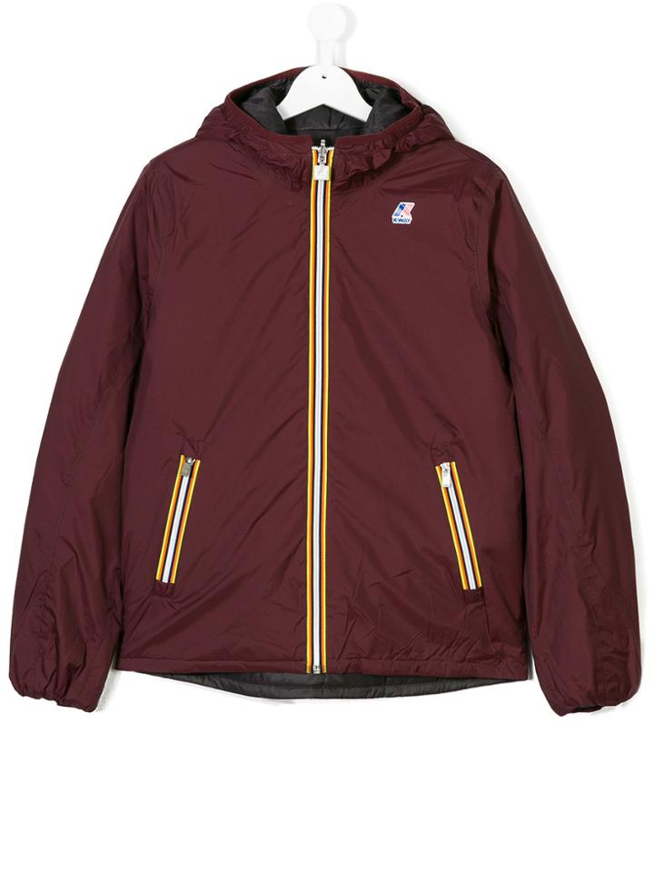 K Way Kids Reversible Padded Jacket - Red