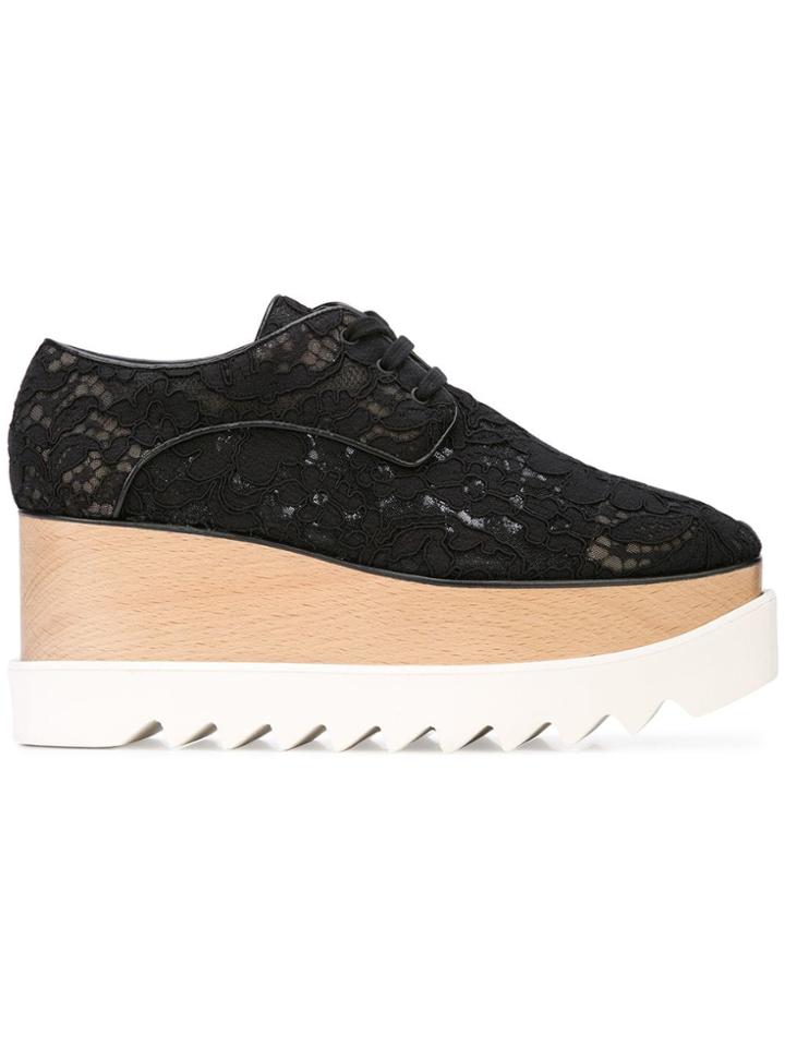Stella Mccartney Elyse Lace Platform Shoes - Black