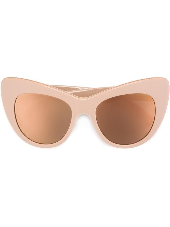Stella Mccartney Eyewear Oversized Cat Eye Sunglasses - Pink & Purple