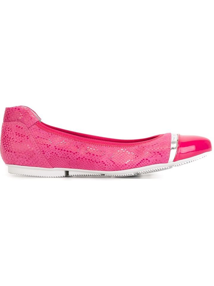Hogan Snakeskin Effect Ballerinas