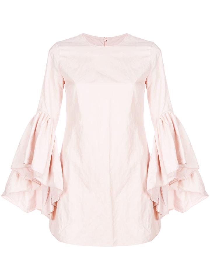 Marques'almeida Frilled Sleeves Dress - Pink & Purple