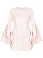 Marques'almeida Frilled Sleeves Dress - Pink & Purple