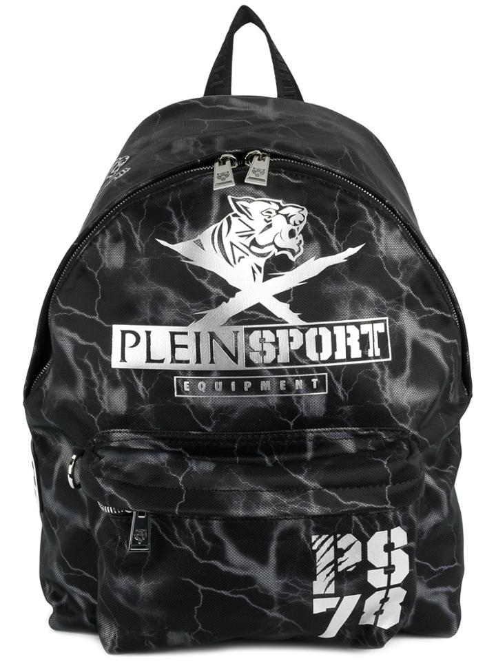 Plein Sport Lightning Printed Backpack - Grey