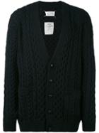 Cable Knit Cardigan - Men - Wool - M, Black, Wool, Maison Margiela