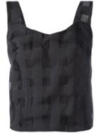 Ultràchic Checked Sleeveless Blouse, Women's, Size: 42, Black, Polyester/acetate/pbt Elite