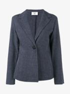 Maryam Nassir Zadeh Single Button Blazer, Women's, Size: 6, Blue, Polyester/polyurethane