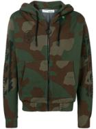 Off-white Camouflage Printed Hoodie - Green