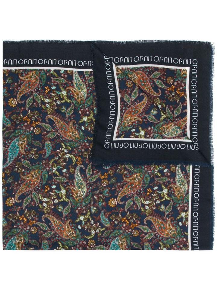 Liu Jo Paisley-print Scarf - Blue