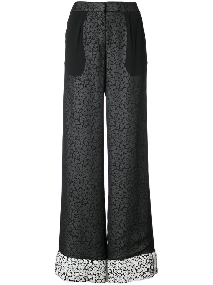 Derek Lam Double Layer Pant With Foldover Cuff - Black