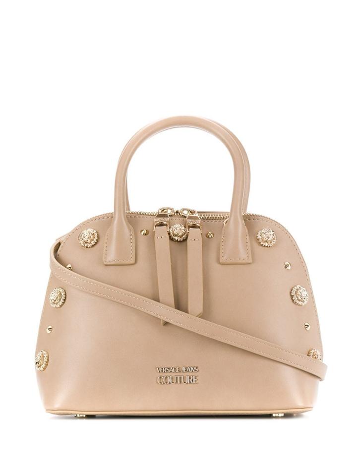 Versace Jeans Couture Embossed Stud Tote - Neutrals