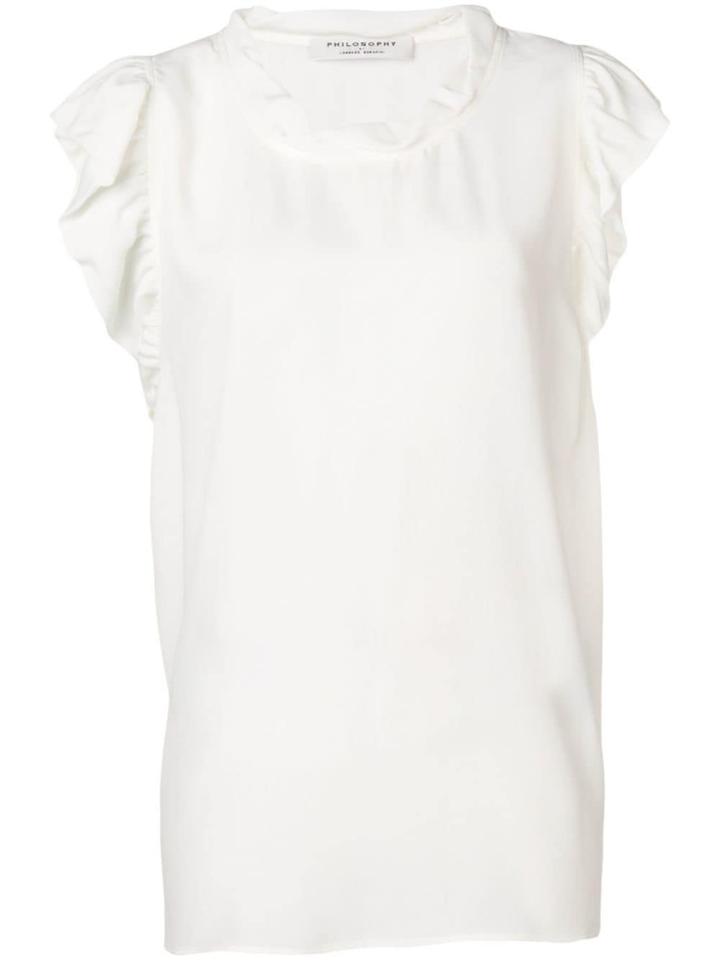 Philosophy Di Lorenzo Serafini Ruffled Sleeve T-shirt - White
