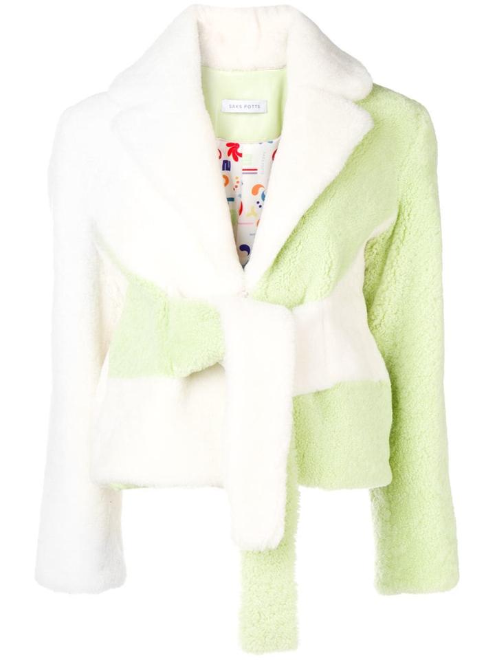 Saks Potts Short Lambs Wool Jacket - White