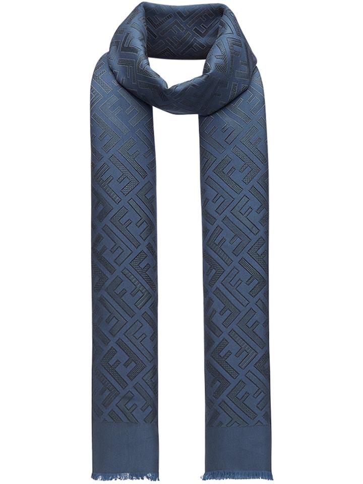 Fendi Ff Motif Scarf - Blue