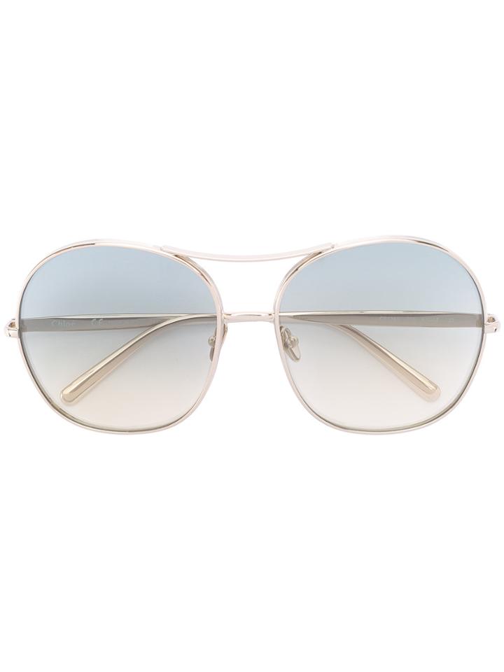 Chloé Eyewear Nola Oversized Sunglasses - Metallic