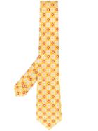 Kiton Clover Floral Tie - Yellow