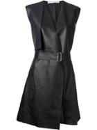 Dion Lee Trench Leather Dress - Black