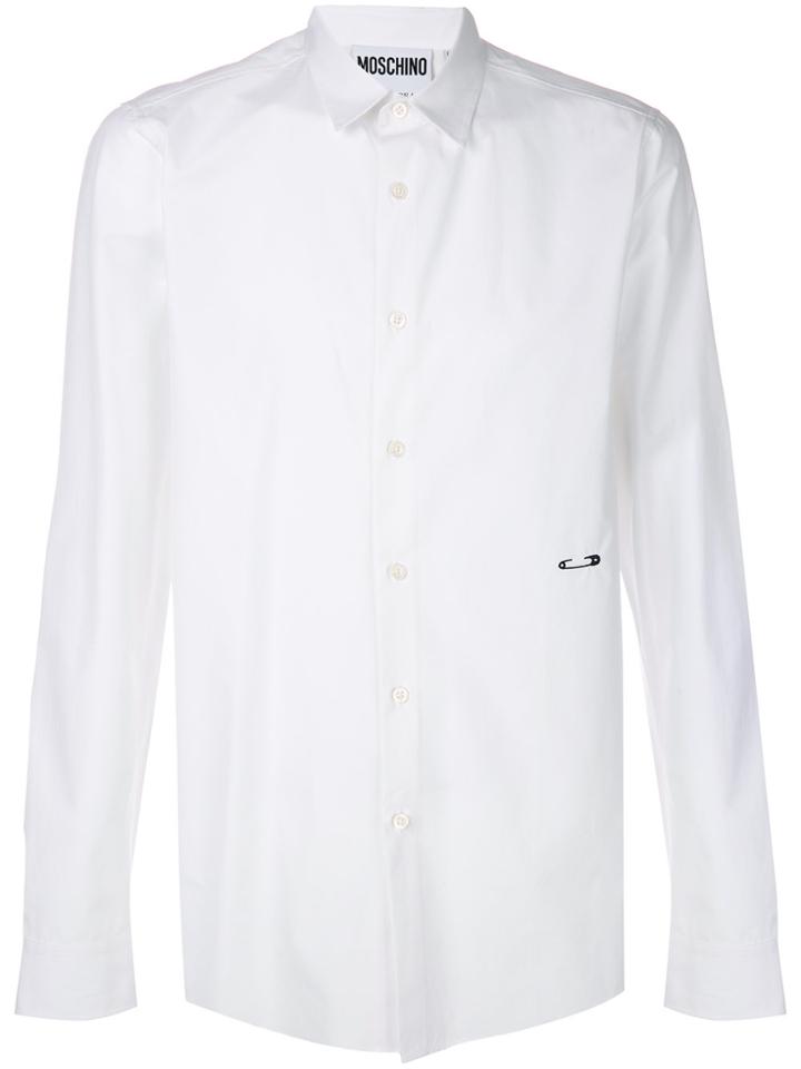 Moschino Safety Pin Slim Fit Shirt - White
