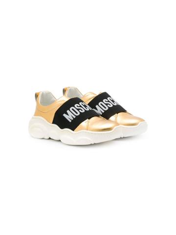Moschino Kids Teen Slip-on Sneakers - Gold