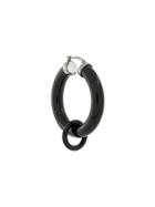 Mm6 Maison Margiela Interlocking Hoop Earring - Black