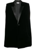 Saint Laurent Blazer Style Cape - Black